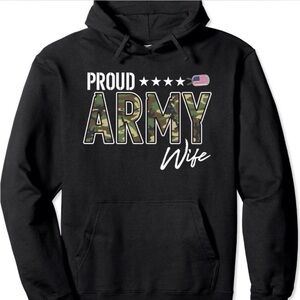 Army wife pullover hoodie - size small
